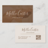 Massagetherapeut Mobiele Masseuse Rustig Bruin Visitekaartje (Voorkant / Achterkant)