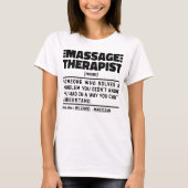 Massagetherapeut Noun Gecertificeerde Masseur Mede T-shirt (Voorkant)