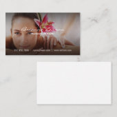 massagetherapeut | ontspannende spa visitekaartje (Voorkant / Achterkant)