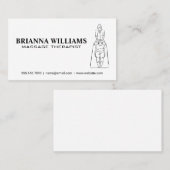 Massagetherapeut op tafel visitekaartje (Voorkant / Achterkant)