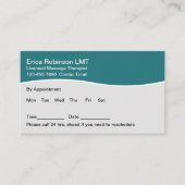 Massagetherapeut Professionele Afspraakkaarten Afsprakenkaartje (Voorkant)