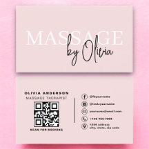 Massagetherapeut QR Code Blush Pink