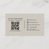 Massagetherapeut QR-code foto Visitekaartje (Achterkant)