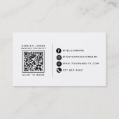 Massagetherapeut QR-code Foto Visitekaartje (Achterkant)