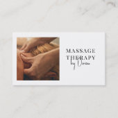 Massagetherapeut QR-code Foto Visitekaartje (Voorkant)