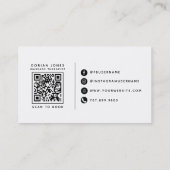 Massagetherapeut QR-code Foto Visitekaartje (Achterkant)