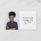 Massagetherapeut QR-code Foto Visitekaartje (Voorkant)