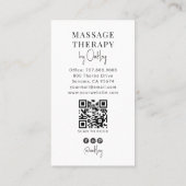 Massagetherapeut QR-code foto Visitekaartje (Achterkant)
