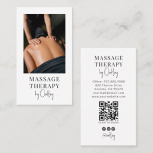 Massagetherapeut QR-code foto Visitekaartje