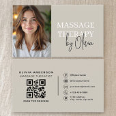 Massagetherapeut QR-code foto Visitekaartje