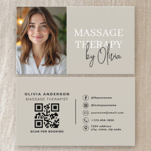 Massagetherapeut QR-code foto Visitekaartje
