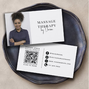 Massagetherapeut QR-code Foto Visitekaartje