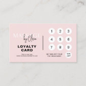 Massagetherapeut QR Code Roze Loyaliteit Kaart Visitekaartje (Voorkant)