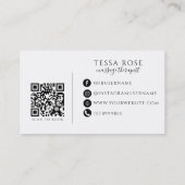 Massagetherapeut QR-code Visitekaartje (Achterkant)
