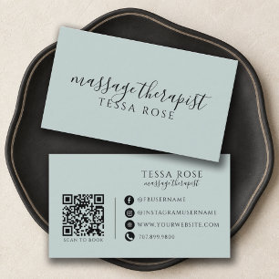 Massagetherapeut QR-code Visitekaartje