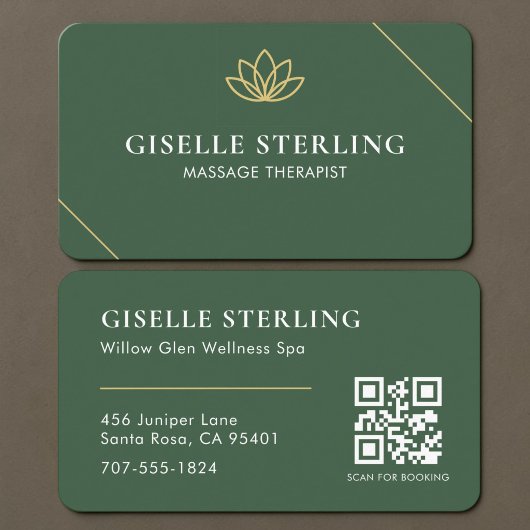 Massagetherapeut QR-code Welzijn Visitekaartje