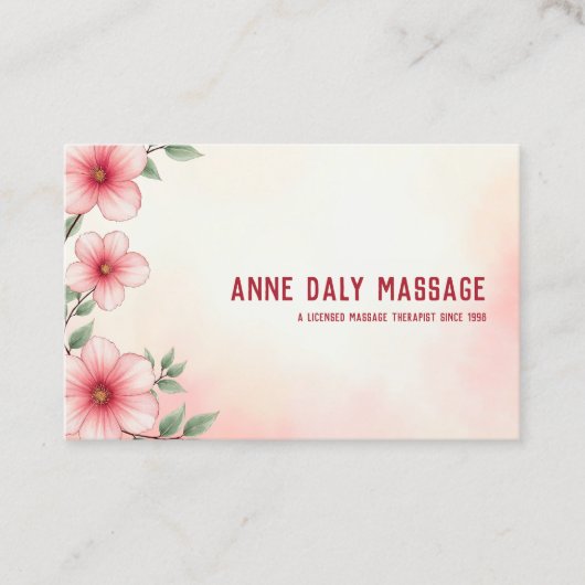 Massagetherapeut QR Visitekaartje (Voorkant)