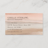 Massagetherapeut Roos Gold Blush Beige Waterverf Visitekaartje (Achterkant)