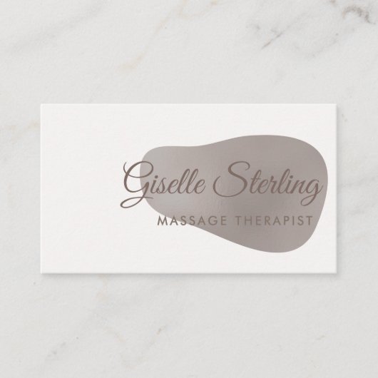 Massagetherapeut Roos Gold Foil Blush Beauty Visitekaartje (Voorkant)