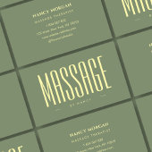 Massagetherapeut Sage Green Visitekaartje
