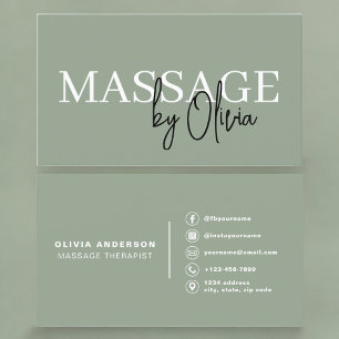 Massagetherapeut Salie Groen Visitekaartje