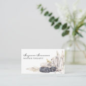 Massagetherapeut Salon Boho Waterverf Visitekaartje (Staand voorkant)