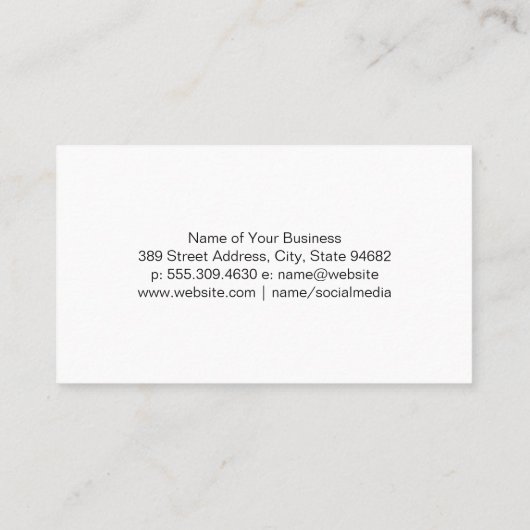 massagetherapeut | Salon Logo Visitekaartje (Achterkant)