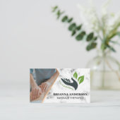 Massagetherapeut sessie | Dag Spa Logo Visitekaartje (Staand voorkant)