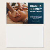 Massagetherapeut sessie | Rugmassage Visitekaartje (Voorkant /achterkant)