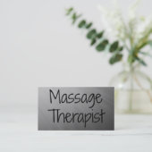 Massagetherapeut Silver Visitekaartje (Staand voorkant)