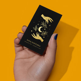 Massagetherapeut Spa Helende Handen Zwart En Goud Visitekaartje