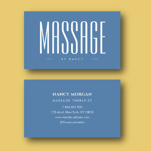 Massagetherapeut Stofblauw Visitekaartje