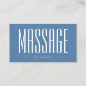 Massagetherapeut Stofblauw Visitekaartje (Voorkant)