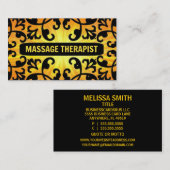 Massagetherapeut Sunshine Damask Visitekaartje (Voorkant / Achterkant)