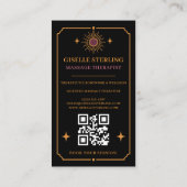 Massagetherapeut Tarot QR-code visitekaartje (Achterkant)