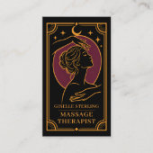 Massagetherapeut Tarot QR-code visitekaartje (Voorkant)