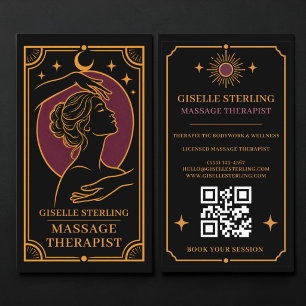 Massagetherapeut Tarot QR-code visitekaartje