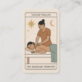 Massagetherapeut Tarot Social Media QR Visitekaartje (Voorkant)