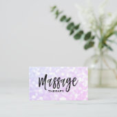 ** Massagetherapeut Trendy Pastel Bokeh Visitekaartje (Staand voorkant)