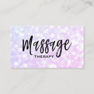 ** Massagetherapeut Trendy Pastel Bokeh Visitekaartje