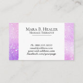 ** Massagetherapeut Trendy Pastelglitter Visitekaartje (Achterkant)