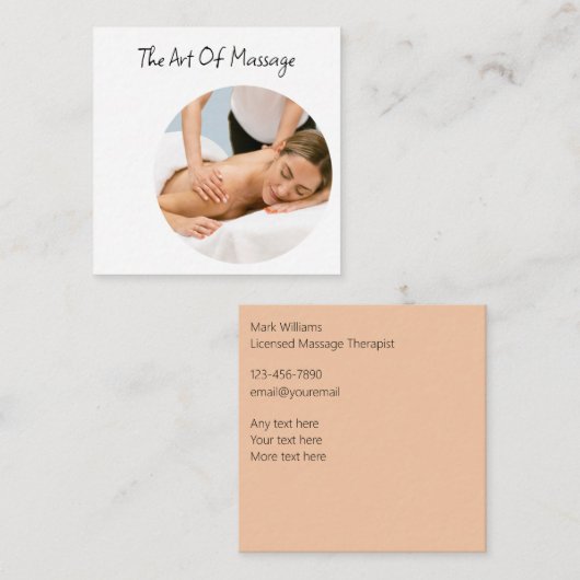 Massagetherapeut Trendy Visitekaartjes (Voorkant / Achterkant)
