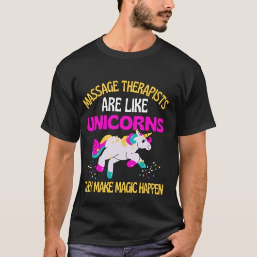 Massagetherapeut Unicorn , Magical Unicorn Physio T-shirt (Voorkant)