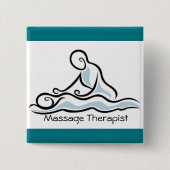 massagetherapeut vierkante button 5,1 cm (Voorkant)