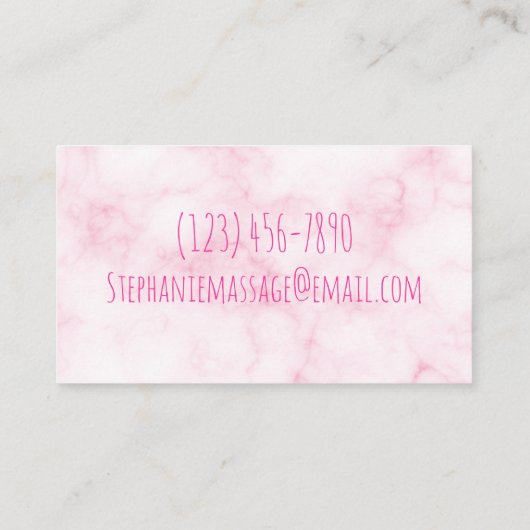  Massagetherapeut Visitekaartje (Achterkant)