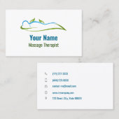  massagetherapeut visitekaartje (Voorkant / Achterkant)