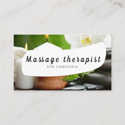 Massagetherapeut Visitekaartje (Voorkant)