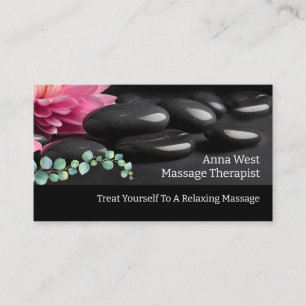 Massagetherapeut Visitekaartjes Hete Steen