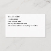 Massagetherapeut Visitekaartjes Hot Stone (Achterkant)