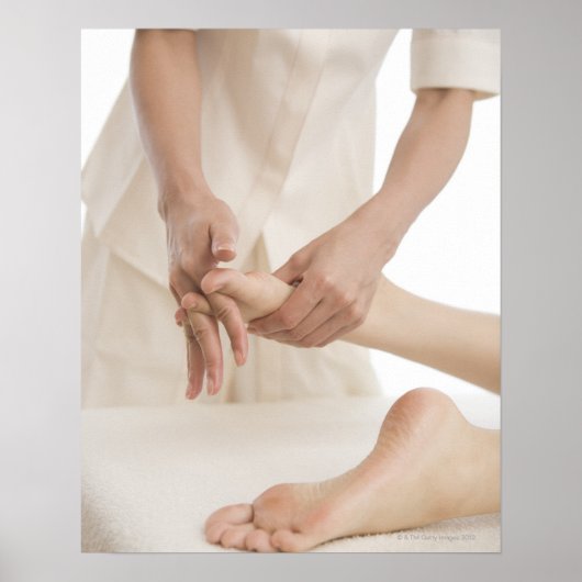 Massagetherapeut voetmassage 2 poster (Voorkant)